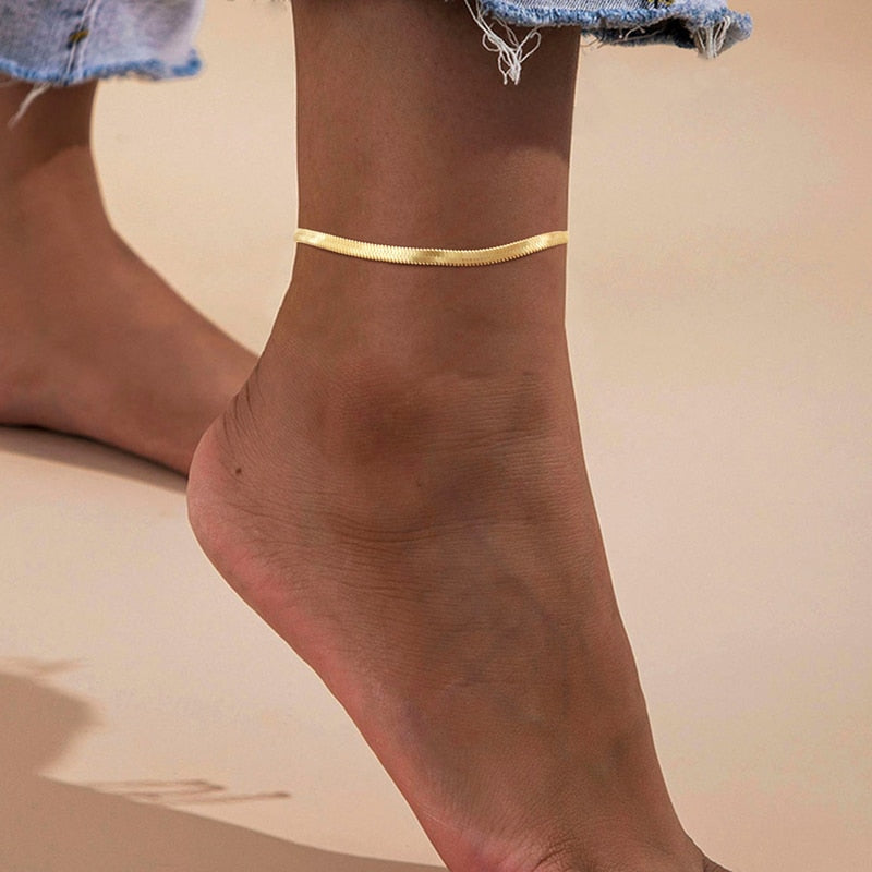 Snake Chain Anklet for Women