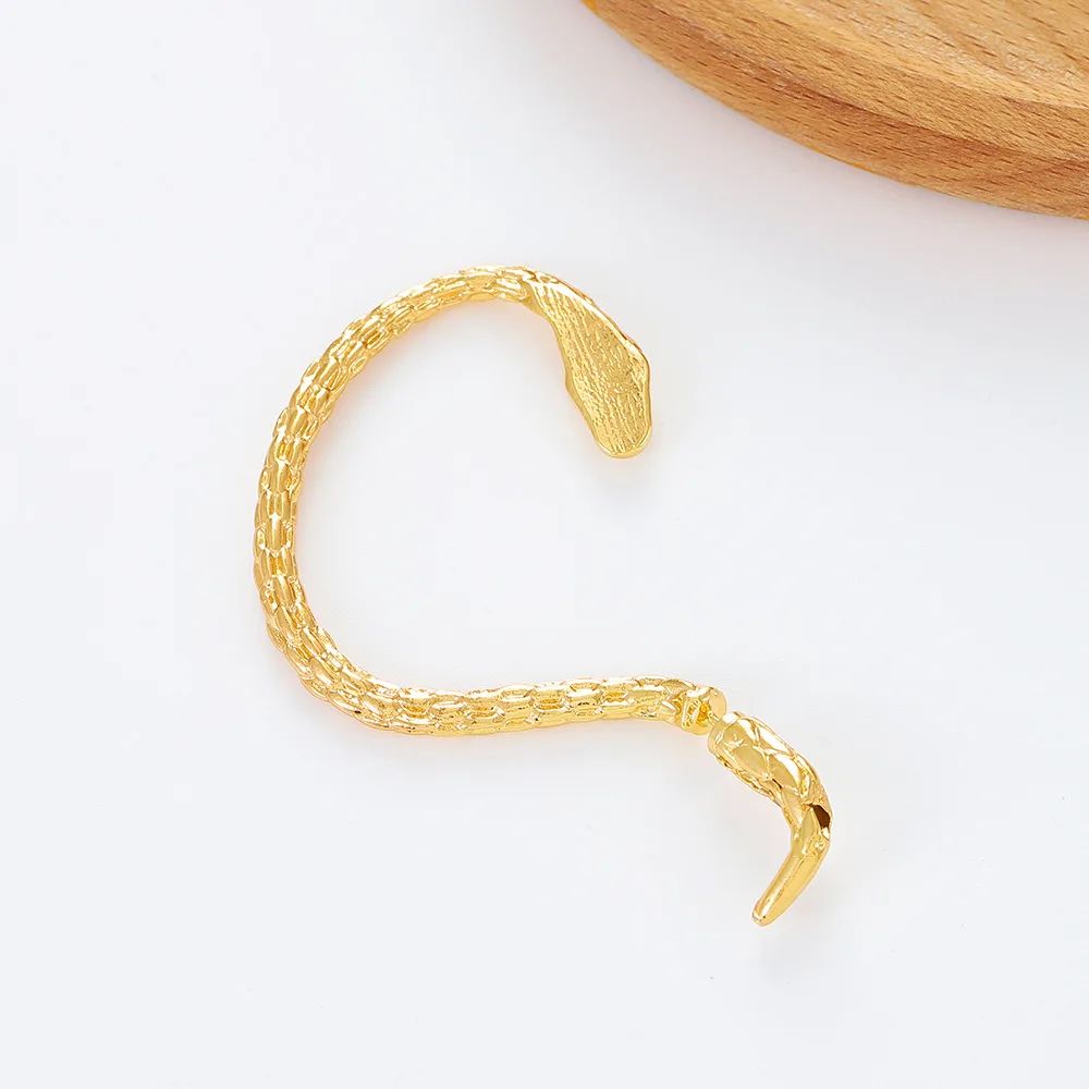 Snake Shape Zircon Clip Earrings
