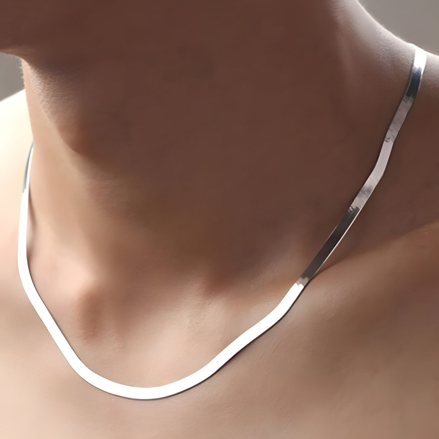 Sterling Silver Blade Chain Necklace
