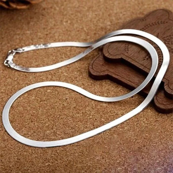 Sterling Silver Blade Chain Necklace