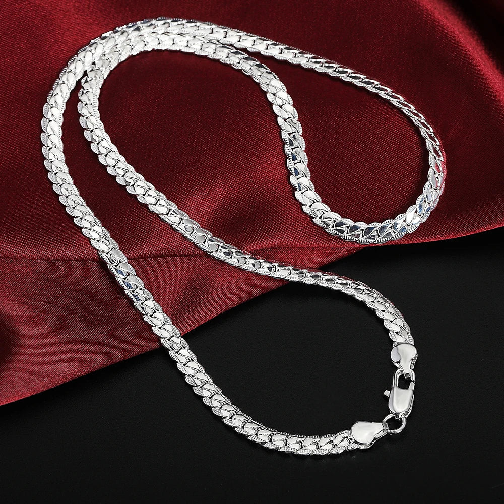 925 sterling Silver design noble Necklace Chain For Woman Men