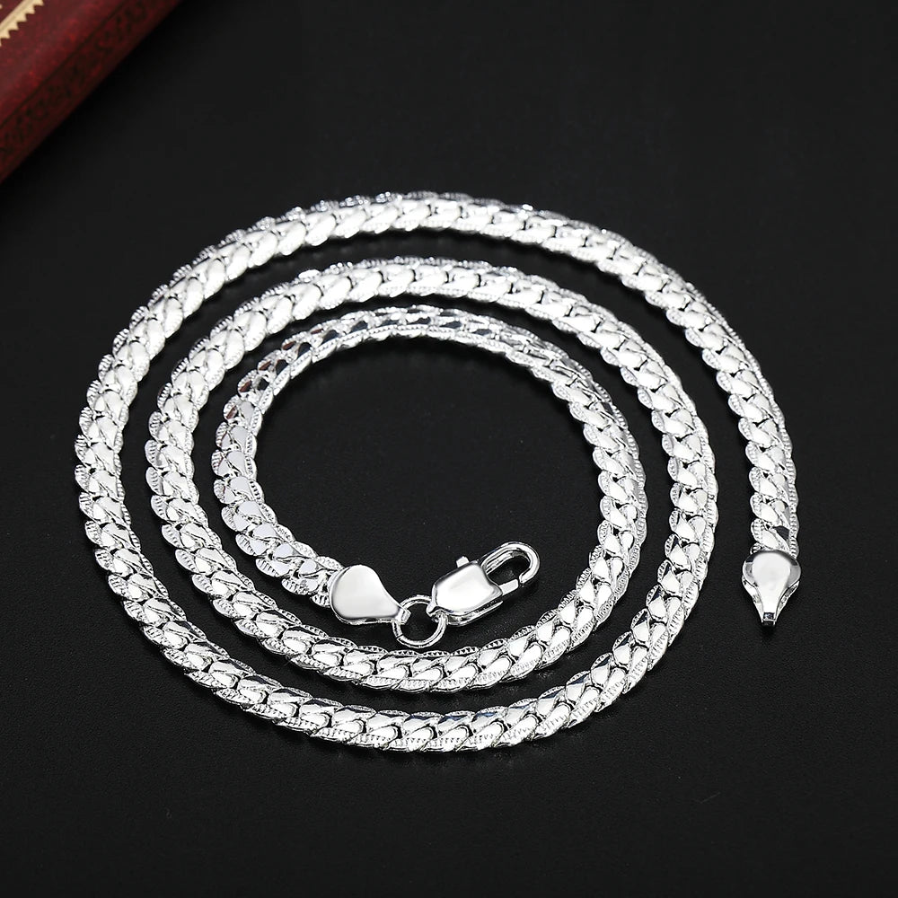925 sterling Silver design noble Necklace Chain For Woman Men