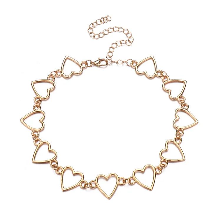 Sweet Love Heart Choker Necklace