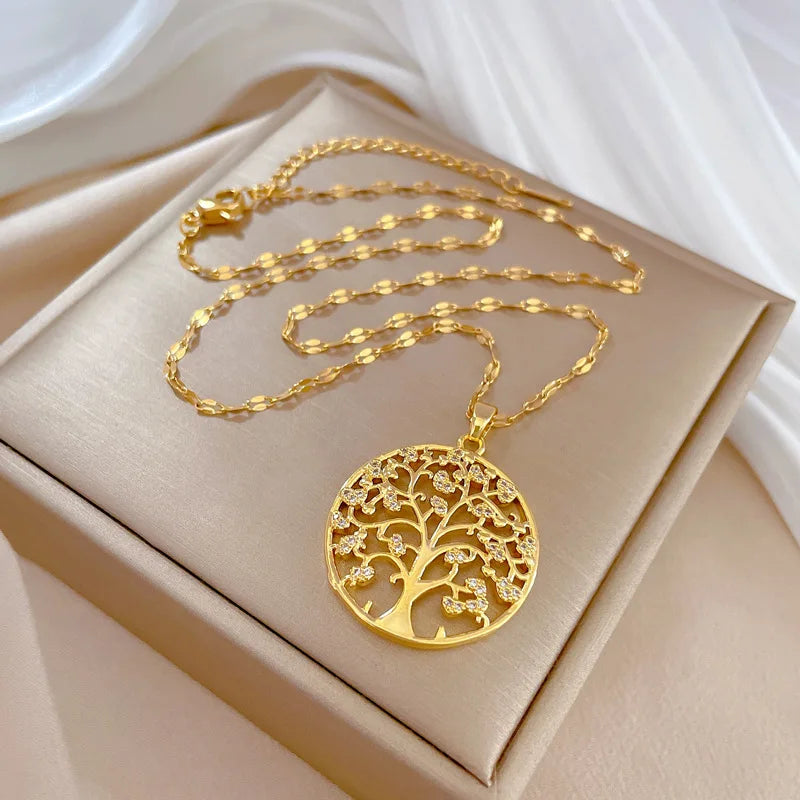 Tree of Life Zircon Necklace
