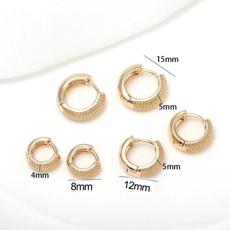 Trendy Gold Color Prevent Allergy Mini Hoop Earrings For Women Simple Ear Buckle New Circle Earrings Jewelry Accessories
