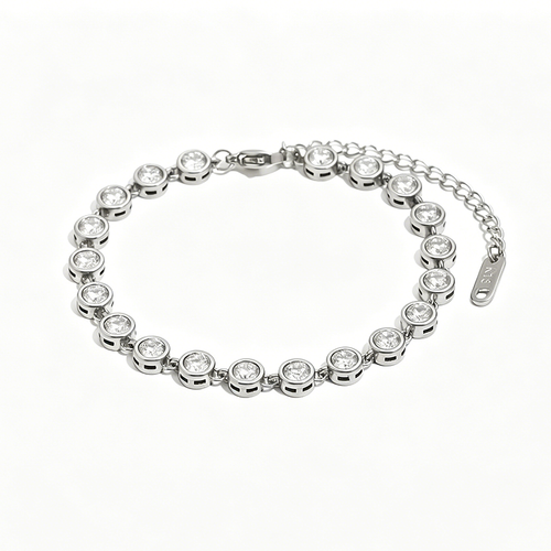 Bezel CZ Bubble Tennis Bracelet - SEIYI