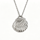 Textured Seashell Pendant Necklace - SEIYI