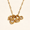 Hammered Multi Crystal Paperclip Necklace - SEIYI