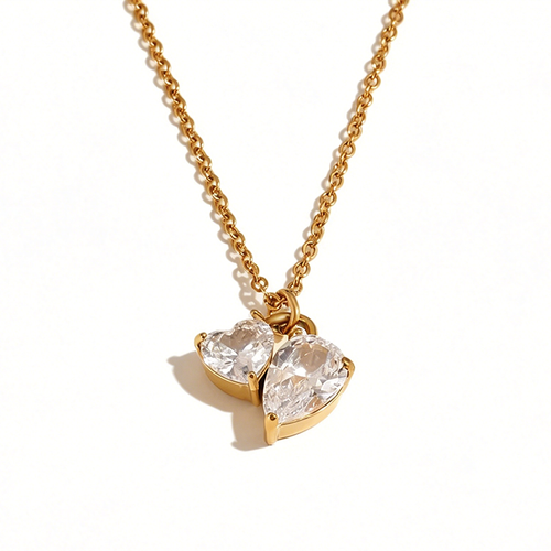 Dual Heart Crystal Jewelry Set - SEIYI