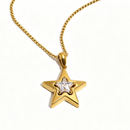 Halo Star Crystal Pendant Necklace - SEIYI