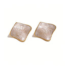 Swirl Enamel Irregular Square Studs - SEIYI