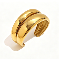 Twisted Double Band Open Ring