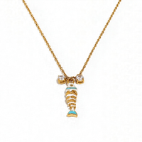 Enamel Fish Pendant Necklace