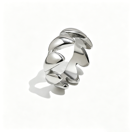 Serrated Wave Stacking Band Ring - SEIYI