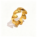 Serrated Wave Stacking Band Ring - SEIYI