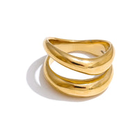 Double Wave Band Ring