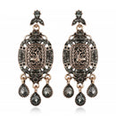 Beach Gray Crystal Earrings
