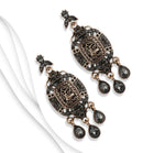 Beach Gray Crystal Earrings