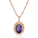 Crystal Flower Pendant Necklace
