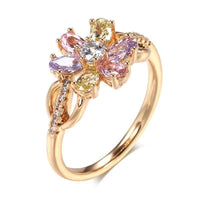 Colorful Flower Ring For Women