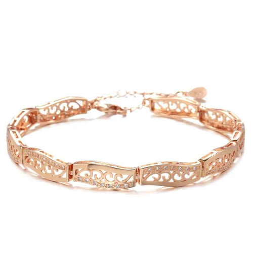Ethnic Rose Gold Gemstone Bracelet