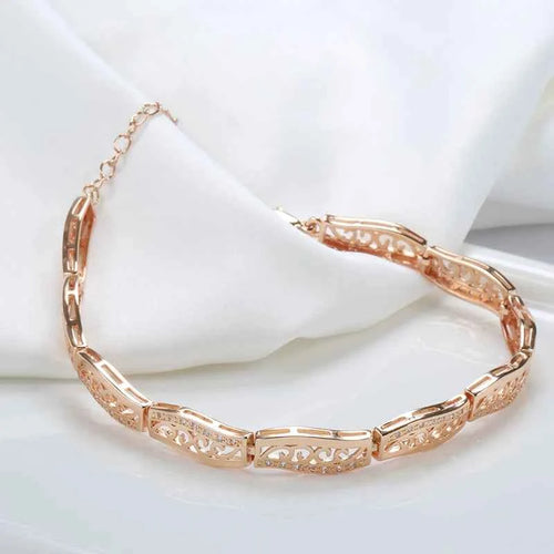 Ethnic Rose Gold Gemstone Bracelet
