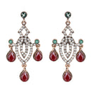 Crystal Geometric Drop Earrings