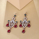 Crystal Geometric Drop Earrings