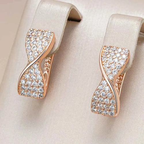 Full Shiny Gemstone Geometry English Earrings