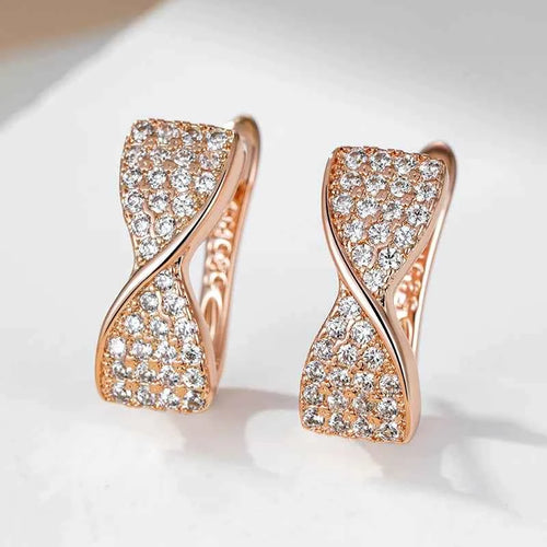 Full Shiny Gemstone Geometry English Earrings