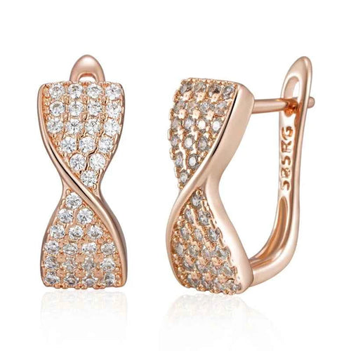 Full Shiny Gemstone Geometry English Earrings