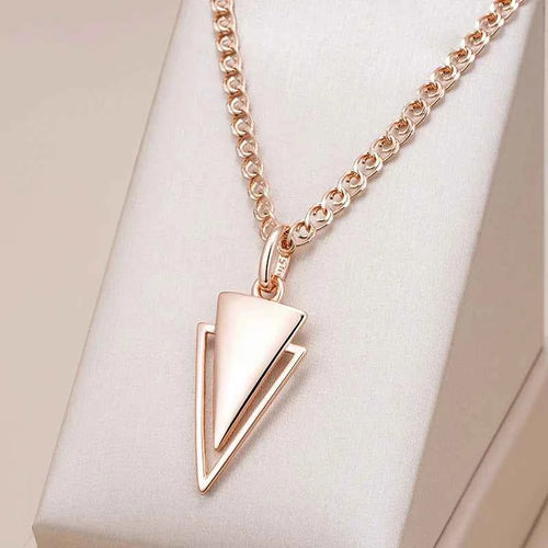 Glossy Triangle Pendant Necklace