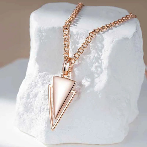 Glossy Triangle Pendant Necklace