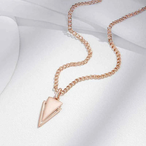 Glossy Triangle Pendant Necklace