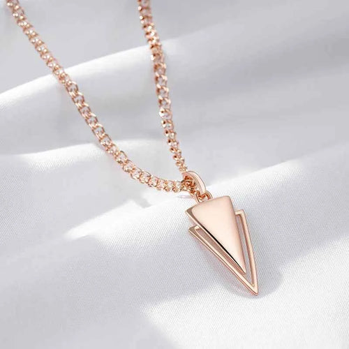 Glossy Triangle Pendant Necklace