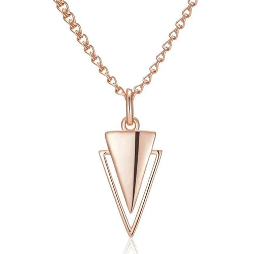 Glossy Triangle Pendant Necklace