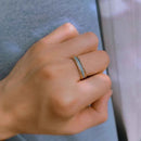 Rose Gold Turquoise Eternity Stacking Ring