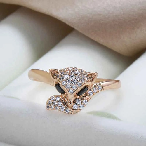 Rose Gold Vintage Fox Ring