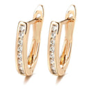 Rose Gold Green Zircon Mini Hoop Earrings