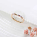 Rainbow Multi-Color Zircon Stacking Ring