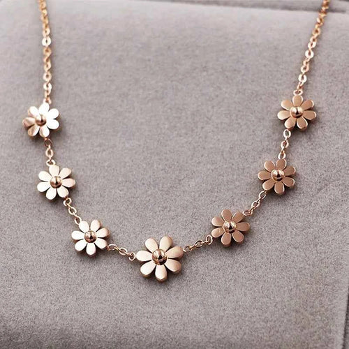 Rose Gold Women's Daisy Anklet