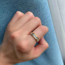 Turquoise Filigree Rose Gold Band Ring