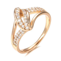 Twisted Pave White Zircon Statement Ring