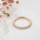 Pavé White Zircon Stackable Rose Gold Band