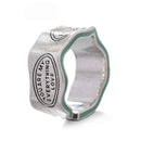 Letter Carving Retro Thai Silver Female Finger Ring