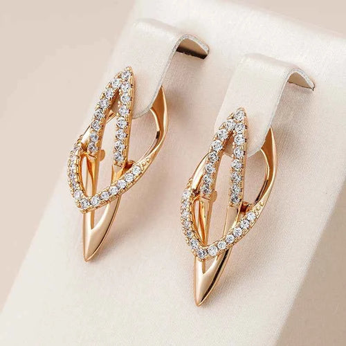 Micro-set Gemstone Dangle Earrings