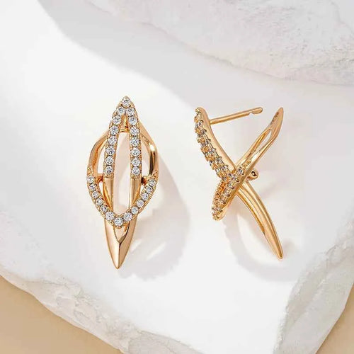 Micro-set Gemstone Dangle Earrings
