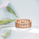 Double Row Hollow Flower Ring