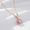 Romantic Pink Gemstone Necklace