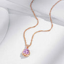 Romantic Pink Gemstone Necklace